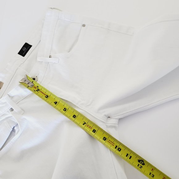 Ag Adriano Goldschmied Jeans The Stilt Roll-up Cigarette Cropped White 29 - Picture 10 of 11